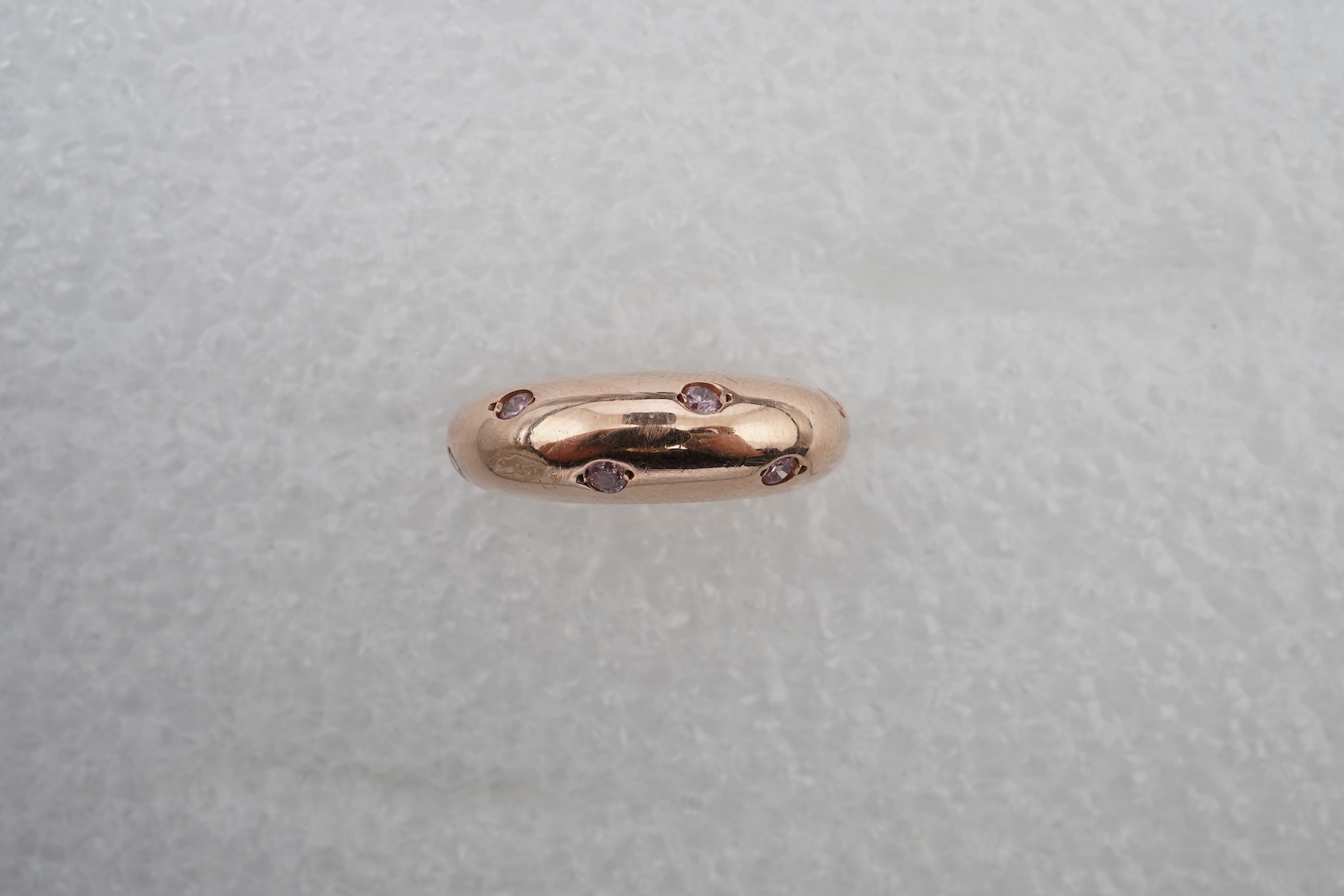 A pink tourmaline ring